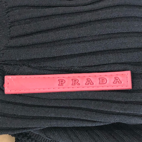 Prada Black ribbed mesh top - Picture 6 of 11